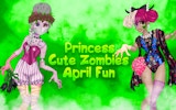 Princess Cute Zombies April Fun - Zombie Makeover Game